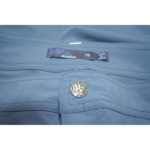 Prana Hiking Pants Womens 10 Blue/Gray W4118TL14 Stretch Outdoor Travel Camping - Picture 3 of 7